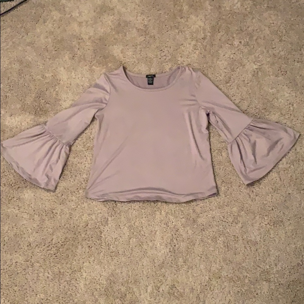 Lavender bell sleeve blouse